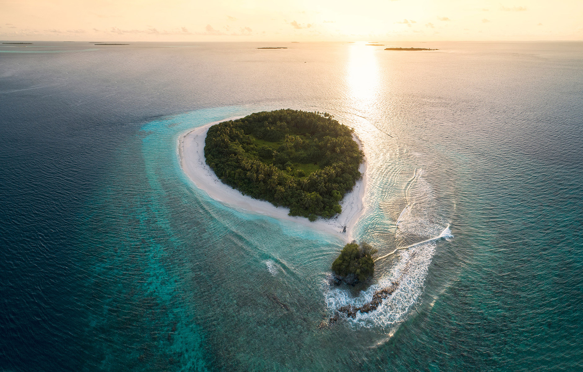 Einsame Insel im Indischen Ozean